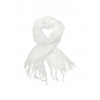 White Ruffled Silk Stole - 丝巾/围脖 - $72.00  ~ ¥482.42