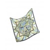 Fringed Multicolor Silk Square Scarf - Scarf - $260.00  ~ £197.60