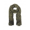 Black & Gold Logo Woven Wool Scarf - スカーフ・マフラー - $278.00  ~ ¥31,288