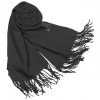 Fringed Solid Wool And Cashmere Pashmina Shawl - 墨镜 - $88.00  ~ ¥589.63