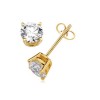 Round Diamond 4 Prong Basket Diamond Studs Earrings in 14K Yellow Gold SEY0680D - Prstenje - $899.00  ~ 5.710,96kn