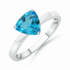 Trillion Blue Topaz Gemstone Ring - Rings - $189.99 