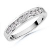 Round Diamond Half Eternity Ring in 14k White Gold - Rings - $499.99 