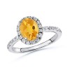 The Halo Ring Citrine Ring Citrine Ring - Anelli - $999.99  ~ 858.88€