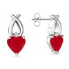 Heart Ruby Embrace Earrings - Earrings - $849.99 
