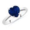Heart Sapphire Solitaire Ring - Pierścionki - $949.99  ~ 815.93€