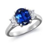 The Moon Ring Sapphire Ring Created Sapphire Ring - リング - $379.99  ~ ¥42,767
