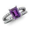 The Twin Row Ring Amethyst Ring - Prstenje - $819.99  ~ 704.28€
