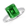 The Hilton Ring Emerald Ring Created Emerald Ring - Ringe - $509.99  ~ 438.02€