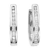 Round Diamond Hoop Earrings in 14k White Gold Diamond Earrings - Earrings - $1,209.99 