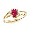 Created Ruby Ring The Embrace Ring Ruby Ring - Pierścionki - $289.99  ~ 249.07€