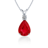 Pear Ruby V-Bale Pendant Ruby Pendant SP0169RB - Necklaces - $4,679.99 