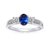 The Oval Summit Ring Sapphire Ring Created Sapphire Ring - Ringe - $329.99  ~ 283.42€