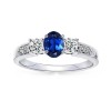 The Oval Summit Ring Sapphire Ring Created Sapphire Ring - Pierścionki - $329.99  ~ 283.42€