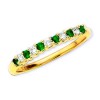 Round Emerald and Diamond Ring in 10k Yellow Gold - Anillos - $479.99  ~ 412.26€