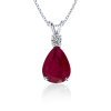 Pear Ruby V-Bale Pendant Ruby Pendant SP0169RG - Necklaces - $869.99 