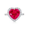 The Big Heart Ring Ruby Ring - Obroči - $469.99  ~ 403.67€