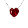 Heart Ruby Solitaire Pendant Ruby Pendant - ネックレス - $919.99  ~ ¥103,543
