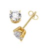 Round Diamond 4 Prong Basket Diamond Studs Earrings in 14K Yellow Gold SEY0682D - Серьги - $739.00  ~ 634.72€