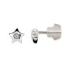 Round Diamond Star Earrings in 18k White Gold - Серьги - $209.99  ~ 180.36€