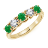 The Classic Five Stone Ring Emerald Ring - Pierścionki - $1,169.99  ~ 1,004.89€