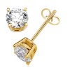 Round Diamond 4 Prong Basket Diamond Studs Earrings in 14K Yellow Gold SEY0705D - Brincos - $12,839.00  ~ 11,027.23€