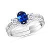 The Aura Ring Sapphire Ring Created Sapphire Ring - Pierścionki - $749.99  ~ 644.16€