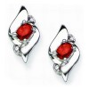 Oval Ruby Earrings Ruby Earrings - Kolczyki - $249.99  ~ 214.71€
