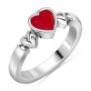 Heart Ruby Heart Ring - Pierścionki - $1,359.99  ~ 1,168.08€