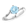The Sculpted Ring Aquamarine Engagement Ring - Rings - $609.99 