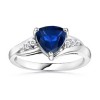 Trillion Sapphire and Round Diamond Ring Sapphire Ring - Anelli - $1,179.99  ~ 1,013.48€