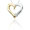 Round Diamond Heart Pendant in 10k Two Tone Gold - Necklaces - $269.99 