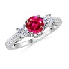 The Precious Ring Ruby Ring Created Ruby Ring - 戒指 - $399.99  ~ ¥2,680.07