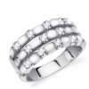 Round Diamond Band Ring in 18k White Gold - Rings - $2,189.99 