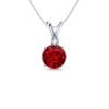 Round Ruby V-Bale Pendant Ruby Pendant - 项链 - $2,869.99  ~ ¥19,229.89