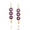 CHAN LUU 3" Dark Purple Jade Earrings - Kolczyki - $109.00  ~ 93.62€