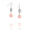 JOOMI LIM Lost Innocence Peach Pearl with Rhodium Chain and Spike Earrings - Earrings - $65.00  ~ £49.40
