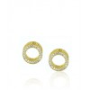 LISA FREEDE Small Circle Huggie Earrings in Gold - イヤリング - $56.00  ~ ¥6,303