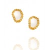 MELINDA MARIA 18K Gold and White Agate Katherine Pod Stud Earrings - Orecchine - $119.00  ~ 102.21€