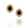 MELINDA MARIA Alex Stud Gold Earring in Black Onyx - Prstenje - $74.00  ~ 63.56€