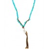 CHAN LUU Turquoise Mix Layering Necklace on Cotton Cord - Halsketten - $189.00  ~ 162.33€