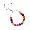 RONNI KAPPOS Multi Disks Bracelet in Orange Cream and Blue - Bracelets - $135.00 