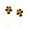 MELINDA MARIA Cluster Marquise Stud Earring in Gold with Black Crystal - Rings - $95.00 