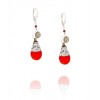 JOLI JEWELRY Silver and Cut Vintage Crimson Crystal Earrings - Uhani - $78.00  ~ 66.99€