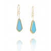 RONNI KAPPOS Blue Angular Drop Earrings - Aretes - $89.00  ~ 76.44€