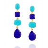 KENNETH JAY LANE Multi Shape Blue and Turquoise Dangle Earrings - Naušnice - $89.00  ~ 76.44€
