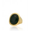 KENNETH JAY LANE Gold & Jet Crystal Cocktail Ring - Rings - $85.00 