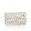 CHAN LUU Five Wrap Bracelet with Smooth Moonstone on White Leather - Браслеты - $170.00  ~ 146.01€