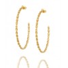 MELINDA MARIA Mosaic Hoop Gold Earring - Rings - $112.00 