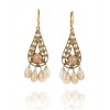 JOLI JEWELRY Vintage Pearl and Crystal Dangle Earrings - Earrings - $62.00 